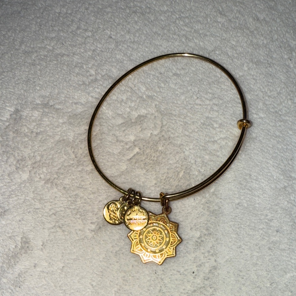 Alex and Ani Gold Chakra solar Charm Bracelet